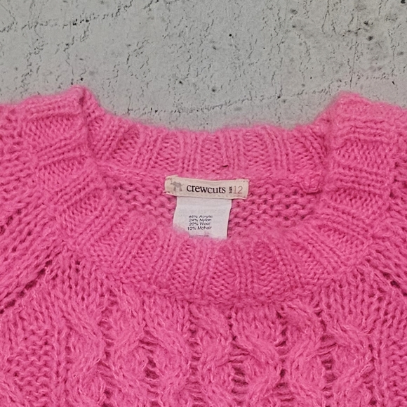 Crewcuts Girls Cable Knit Pink Sweater...Size 12 - Picture 3 of 3